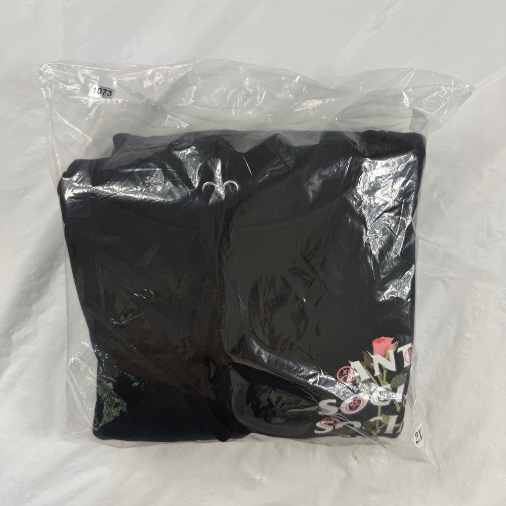 Anti Social Social Club Te Compre Las Flores Black Rose Hoodie XXL NEW - Picture 6 of 6